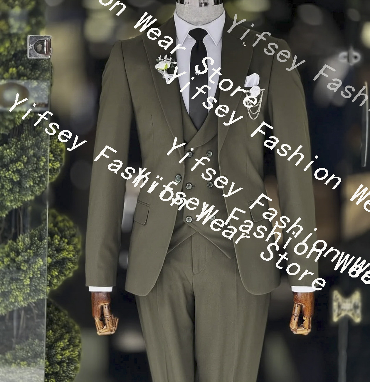 Fashion Army Green Men's Suit  - Men Formal Wear Green recensie en prijs