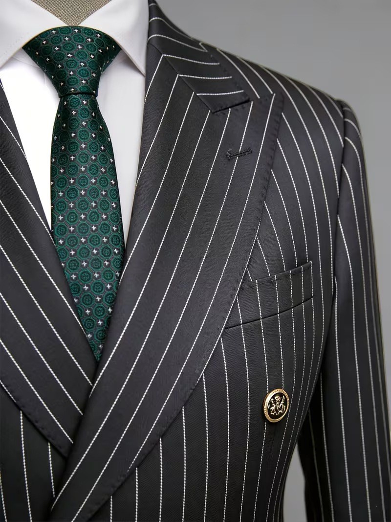  Men's Black Pinstripe Double  - Formal Wear For Men Black Suit recensie en prijs