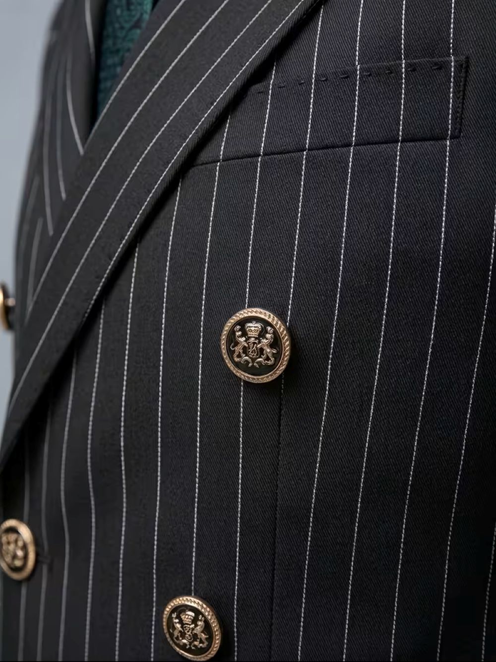  Men's Black Pinstripe Double  - Formal Wear For Men Black Suit recensie en prijs