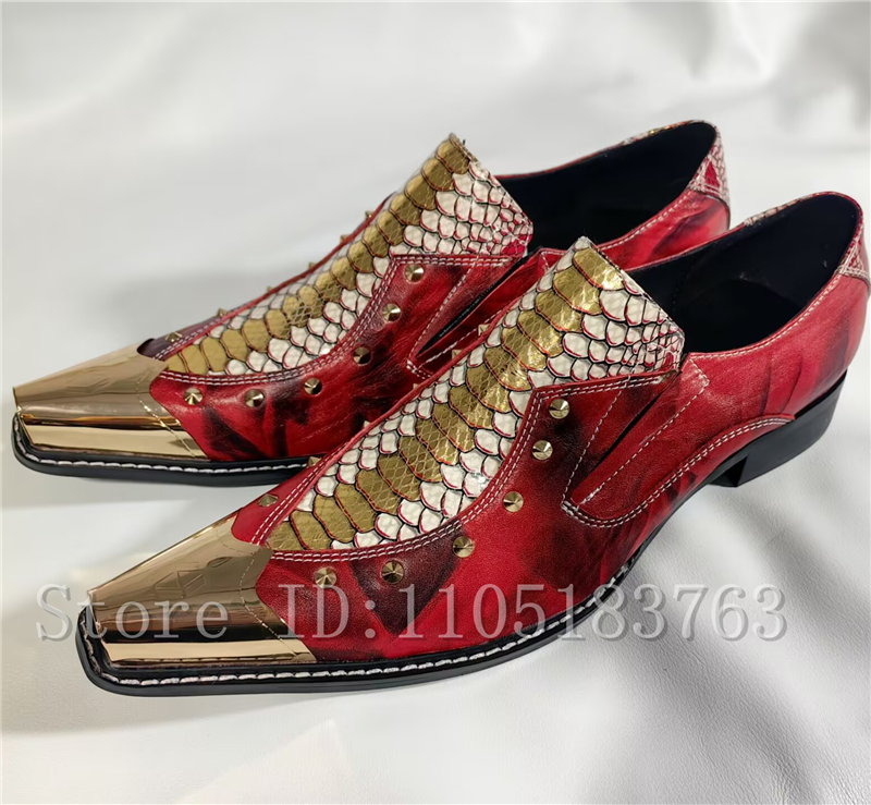 Baroque Style Red Snake Print  - Men'S Formal Style recensie en prijs