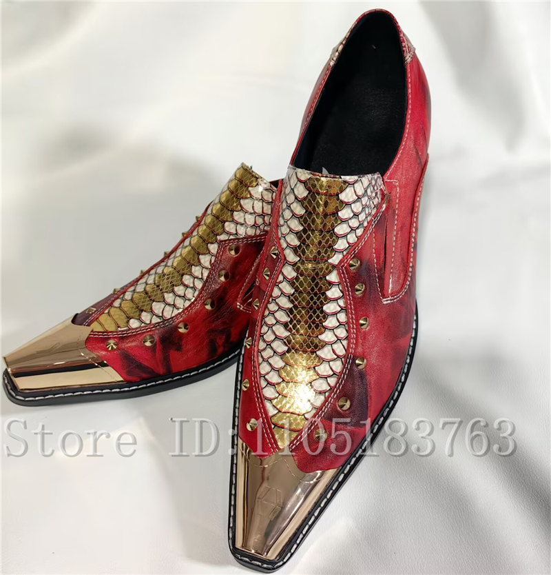Baroque Style Red Snake Print  - Men'S Formal Style recensie en prijs