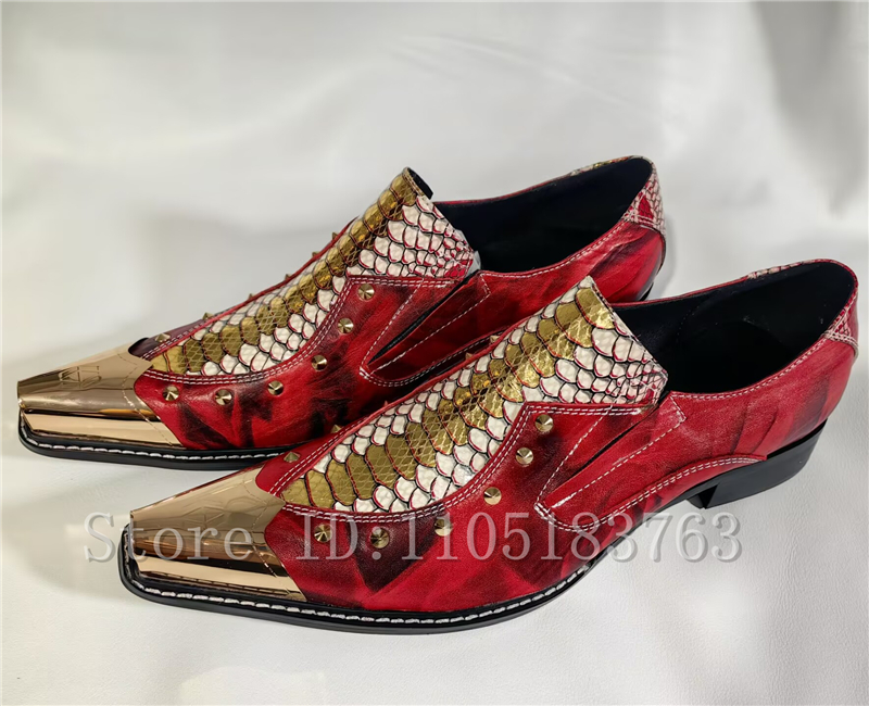 Baroque Style Red Snake Print  - Men'S Formal Style recensie en prijs